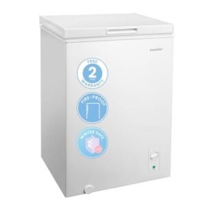 COMFEE' RCC102WH2UK(E) 99L Freestanding Chest Freezer, with Freezing and Refrigeration Conversion